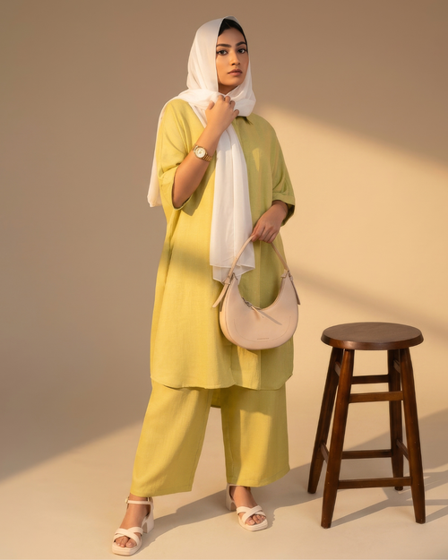 Hakan Button-Up Top & Pants Two Piece Casual Set