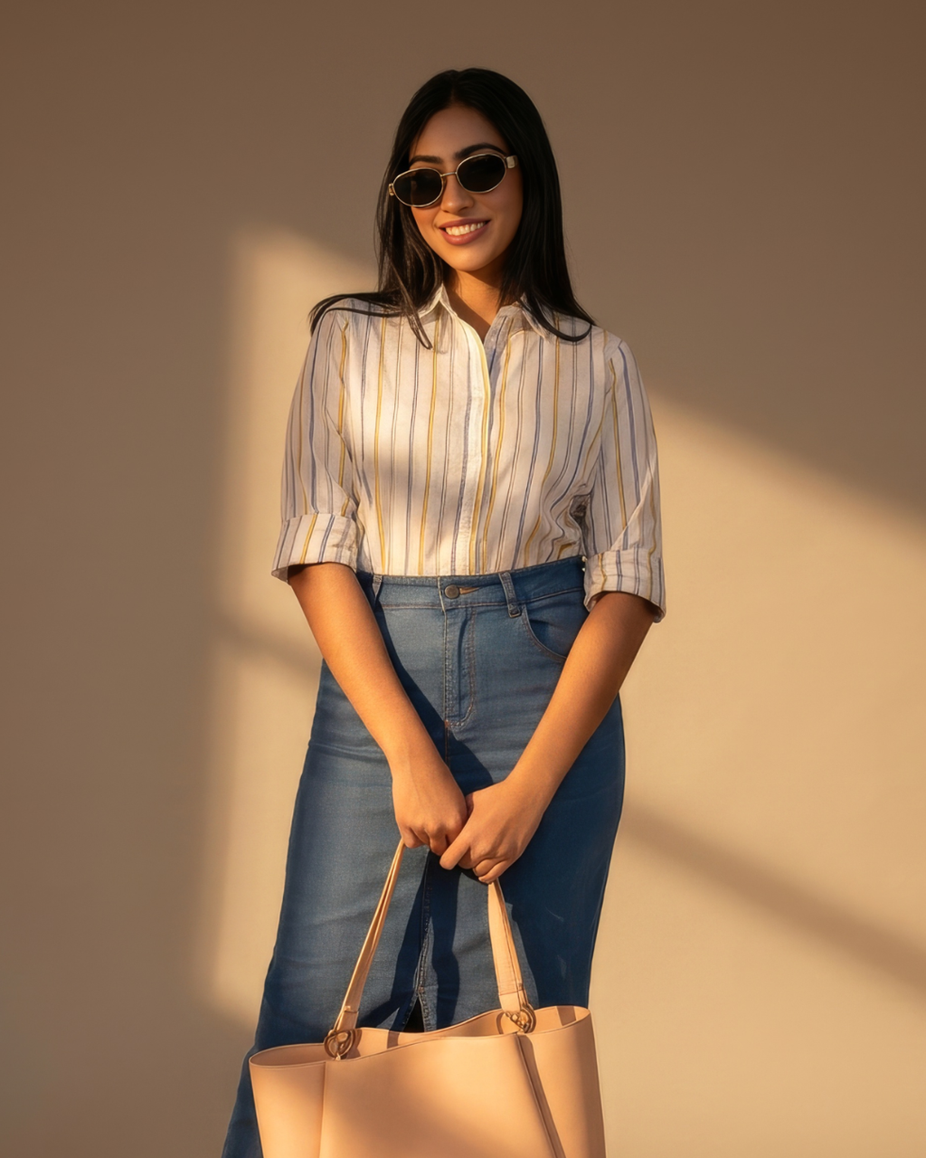 Isala Long Sleeve Tie Back Cut Out Detail Shirt