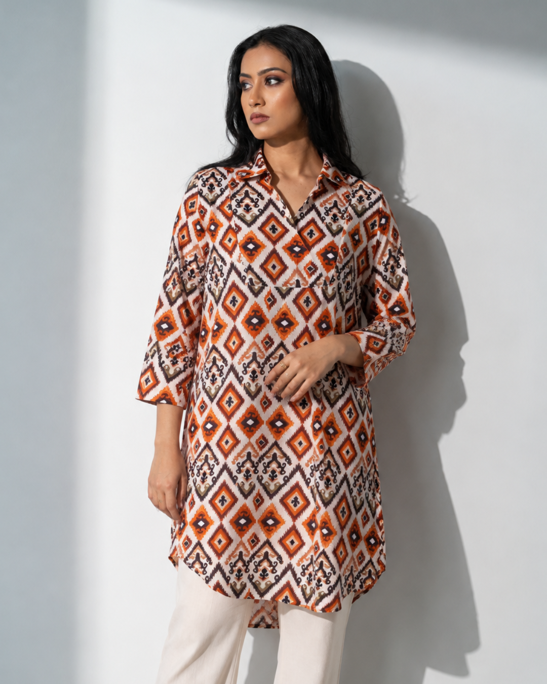 Kemp Sunset Geometry Shirt Blouse
