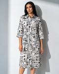 The Modern Abstract Shirt Dress